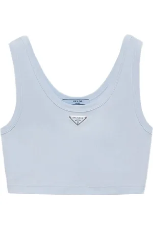 Prada Camiseta tejida de canalé