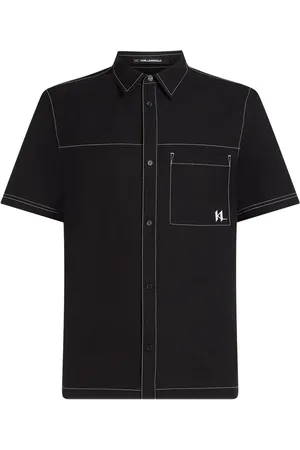Karl Lagerfeld Camisa manga corta con costuras en contraste