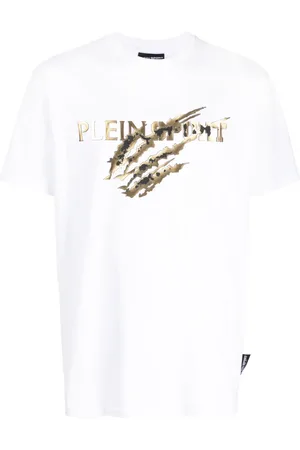 Philipp Plein Playera manga corta con logo estampado