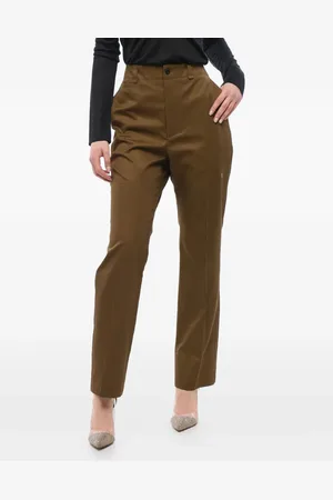 Saint Laurent Pantalones rectos con detalle de pinzas