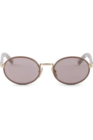 Prada Lentes de sol con armazón redonda