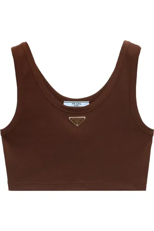 Prada Camiseta tejida de canalé