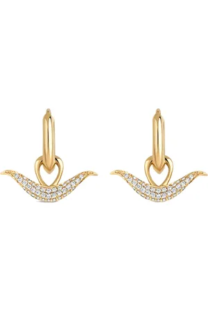 Dinny Hall Aretes Toro en oro reciclado de 9kt con diamantes