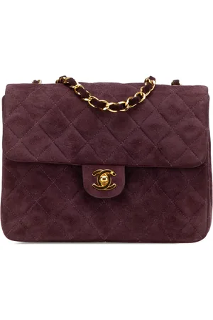 CHANEL Bolsa crossbody Mini Rectangular Classic Suede Single Flap 1991-1994