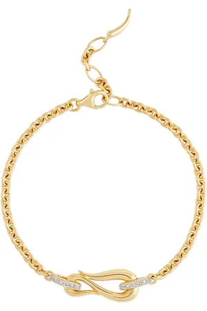 Dinny Hall Pulsera Toro en oro reciclado de 9kt con diamantes