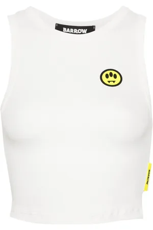 BARROW Top corto con logo estampado