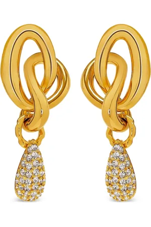 Oscar de la Renta Aretes con detalles de cristal