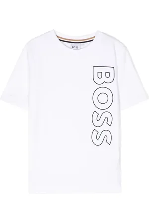 HUGO BOSS Playera con cuello redondo y logo estampado