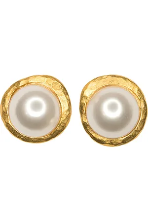 Kenneth Jay Lane Aretes con detalle de perla