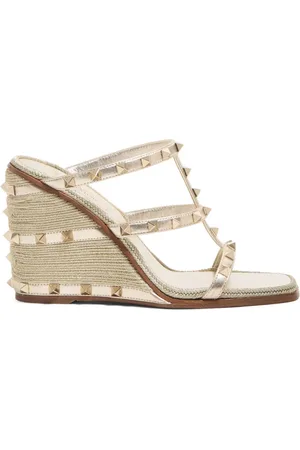 VALENTINO GARAVANI Sandalias Rockstud con cuña de 100mm
