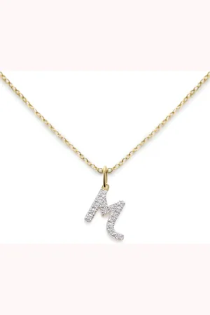 Monica Vinader Collar M en oro amarillo de 14kt con diamantes