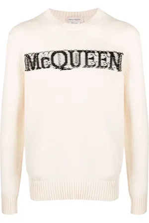 Alexander McQueen Suéter tejido de intarsia con logo