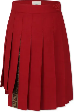 Fendi Falda midi con dobladillo asimétrico
