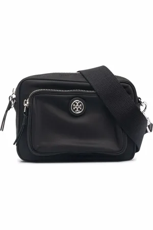 Tory Burch Bolsa crossbody con placa de logo