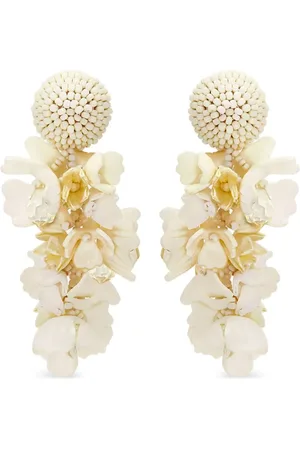 Oscar de la Renta Aretes con detalle floral