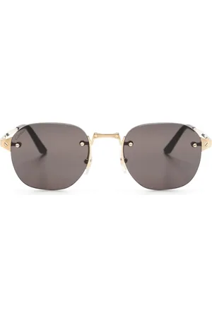 Cartier Lentes de sol cuadrados sin armazón