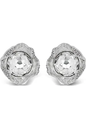 Oscar de la Renta Aretes con detalles de cristal