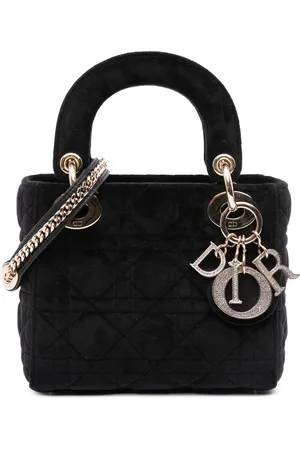 Dior Bolsa satchel Mini Velvet Cannage Lady Dior 2019