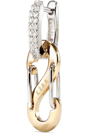 Eera Arete Romy pequeño en oro amarillo y blanco de 18kt