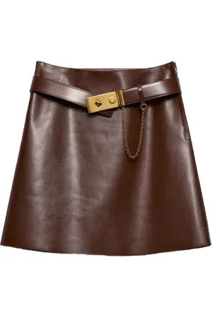 Prada Falda corta con cinturón