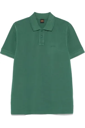 HUGO BOSS Playera tipo polo de piqué con logo bordado