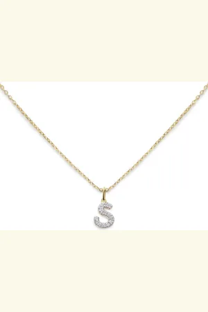 Monica Vinader Collar S en oro amarillo de 14kt con diamantes