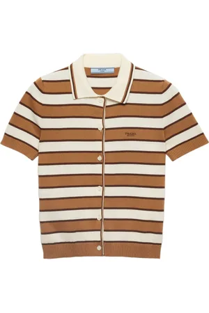Prada Playera tipo polo tejida