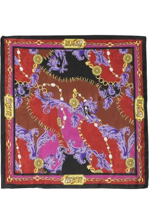 VERSACE Mascada de seda con estampado floral
