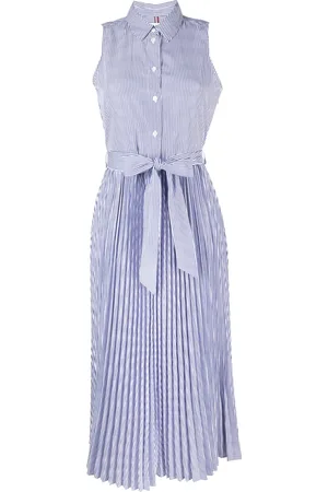 Tommy Hilfiger Vestido camisero plisado con motivo de rayas