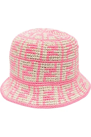 Fendi Gorro de pescador tejido de crochet