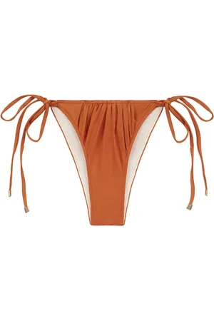 Peony Bikini bottom Melon con diseño fruncido