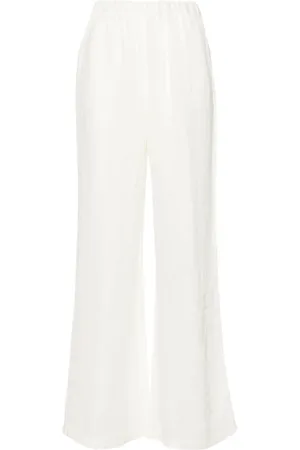 120% Lino Pantalones con pretina elástica