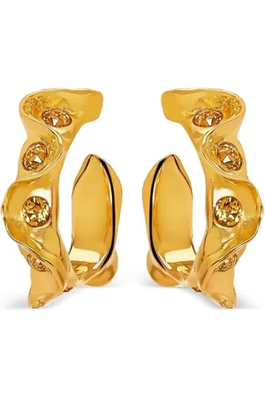 Oscar de la Renta Aretes con detalles de cristal