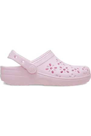 Crocs Zuecos con detalle floral