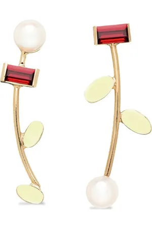 Aliita Pendientes Petalos Flor en oro amarillo de 18 ct