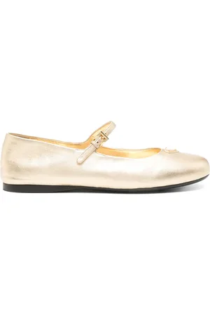 Prada Flats con efecto metalizado