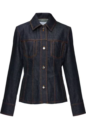 Salvatore Ferragamo Chamarra de mezclilla con cuello italiano