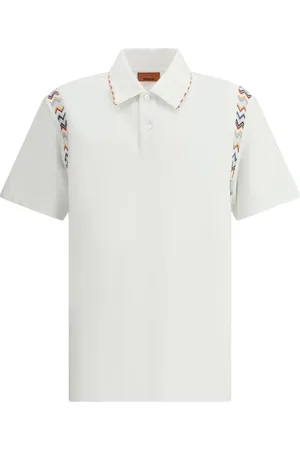 Missoni Playera tipo polo con ribete en zigzag