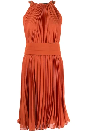 Max Mara Vestido midi plisado sin mangas
