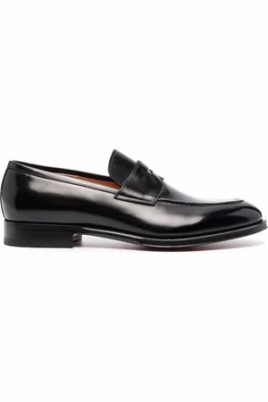 santoni Mocasines penny con puntera de almendra