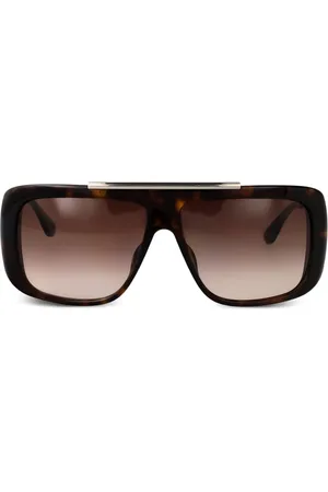 Alexander McQueen Lentes de sol con armazón cuadrada oversize