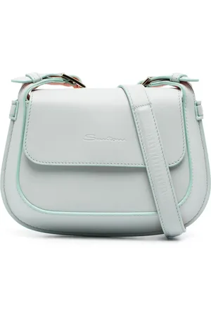 santoni Bolsa crossbody mediana con logo en relieve