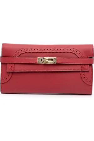 Hermès Cartera larga Ghillies Kelly larga de piel Swift 2016