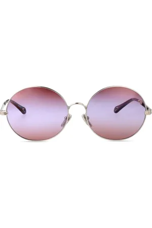 Chloé Lentes de sol con armazón redonda y efecto degradado