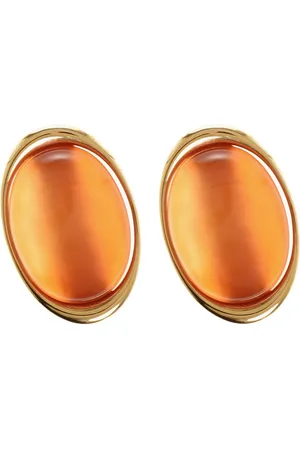 Saint Laurent Aretes con diseño ovalado