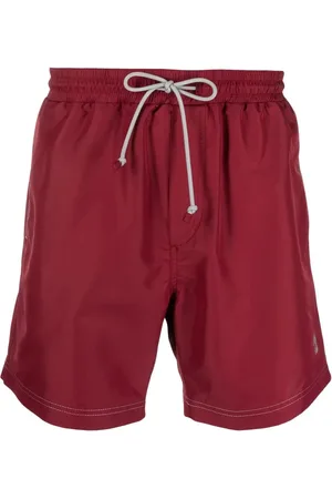 Brunello Cucinelli Shorts de playa con logo bordado