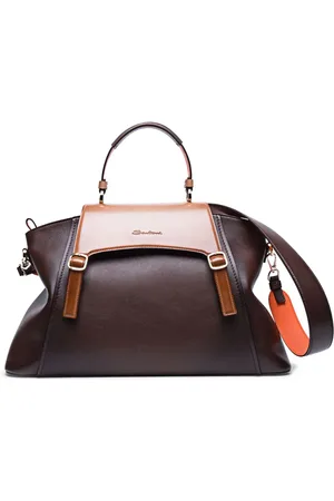 santoni Bolsa de hombro con logo en relieve