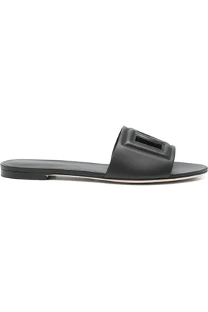 Dolce & Gabbana Sandalias de piel con logo DG