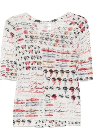 CHANEL Playera con estampado gráfico 2006