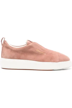 santoni Tenis de gamuza con logo en relieve